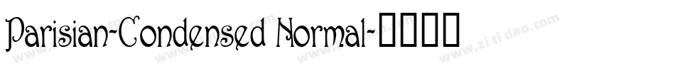 Parisian-Condensed Normal字体转换